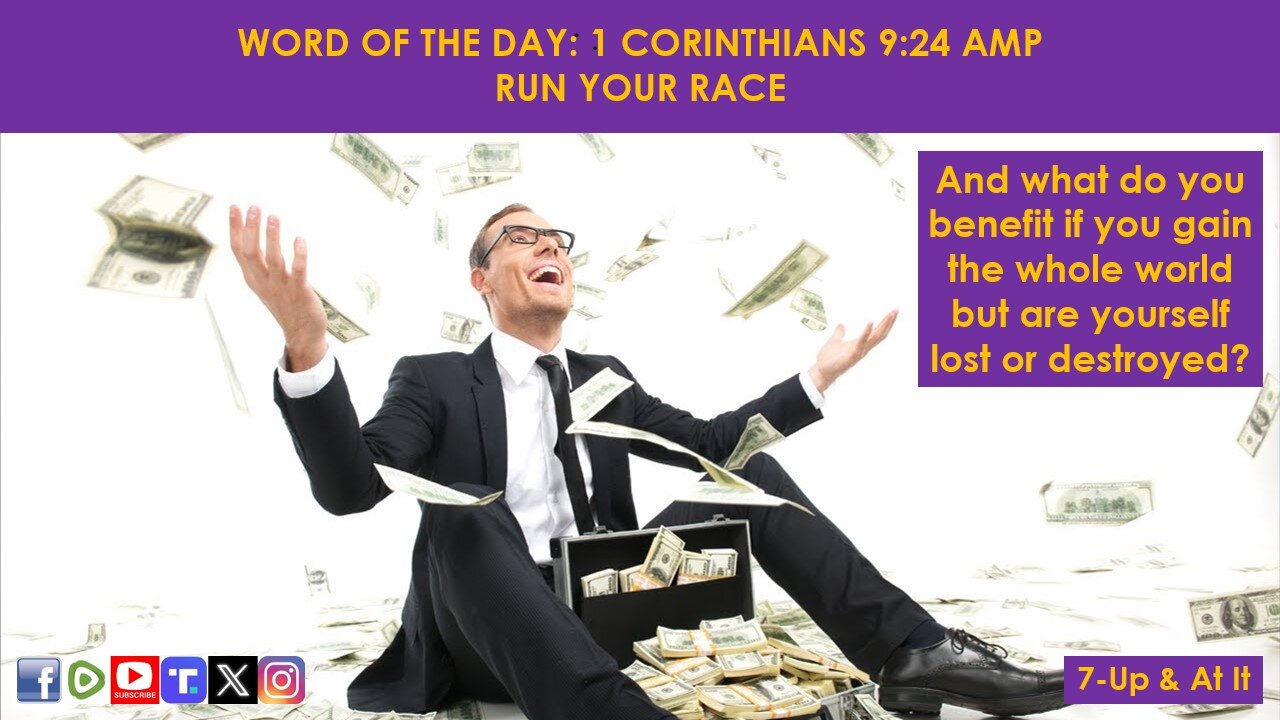 WORD OF THE DAY: LUKE 9:25 NLT - WHERE IS YOUR WEALTH?