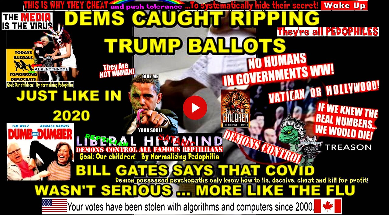 DEMS CAUGHT TEARING UP TRUMP BALLOTS IN BUCKS COUNTY, PA - GATES SAYS THAT COVID WAS NEVER SERIOUS