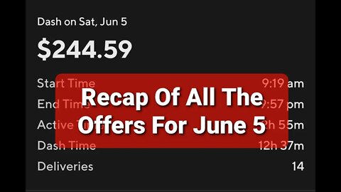 #DoorDash #Dashers Recap June 5 & All The Trash 🗑 That Came With. Watch ⌚TO The End. !!! 🍒👌😎☝