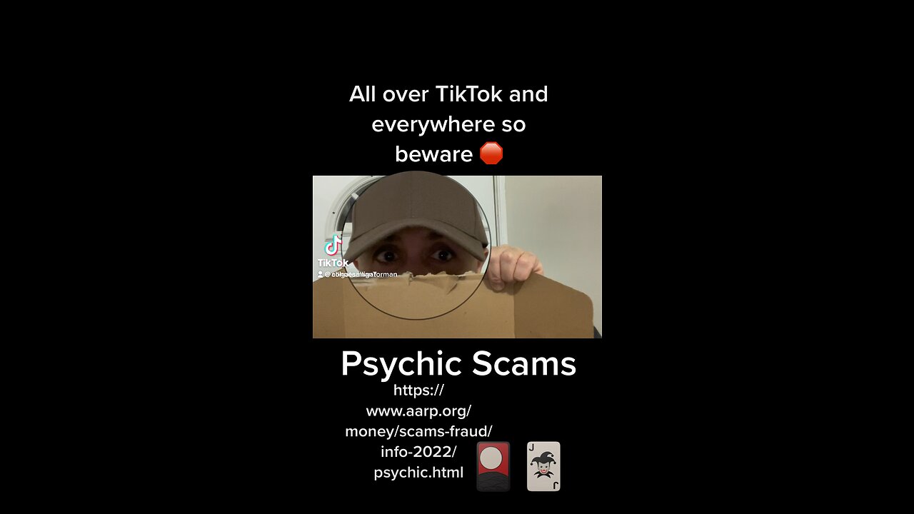 All over TikTok 🎴🃏and everywhere so beware 🛑 Psychic Scams