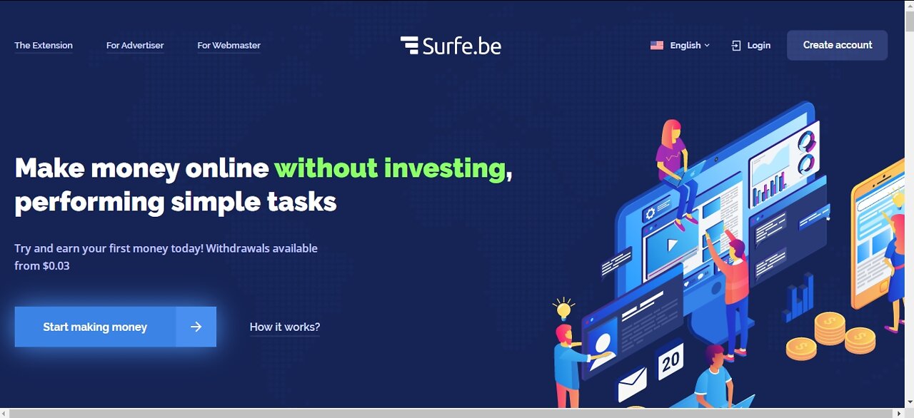 Make Money By Surfing Online While Surfe.be Extension Is Active In The Background