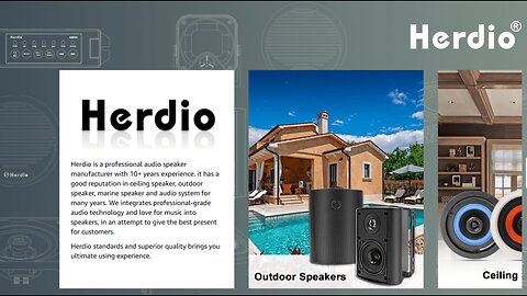 Herdio 2-Way Bluetooth Ceiling Speakers Package Great for Home Theater System