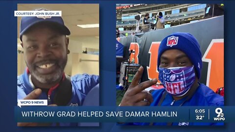 Cincinnati man celebrated after helping save Damar Hamlin