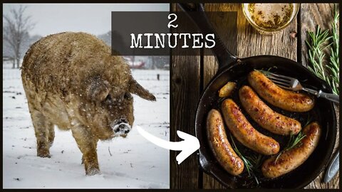 From The Hoof to Sausage In Two Minutes!! Homestead Butchering!