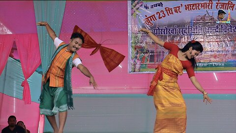 Beautifully choreographed bodo tribe dual dance
