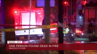 Person found dead inside burning home near 61st and Stark