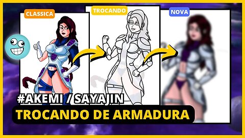 TROCANDO A ROUPA/ARMADURA DELA | DESENHANDO NOVA SKIN DA MINHA SAYAJIN