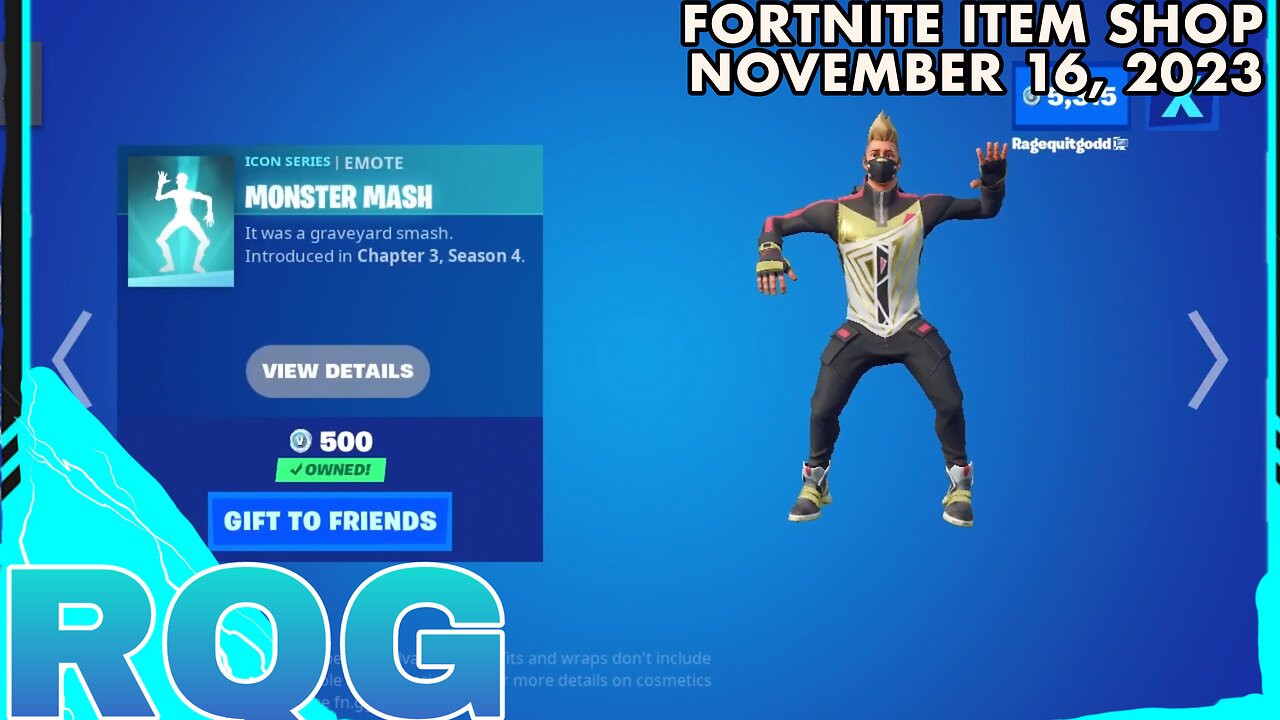 MONSTER MASH IS BACK! FORTNITE ITEM SHOP (November 16, 2023)