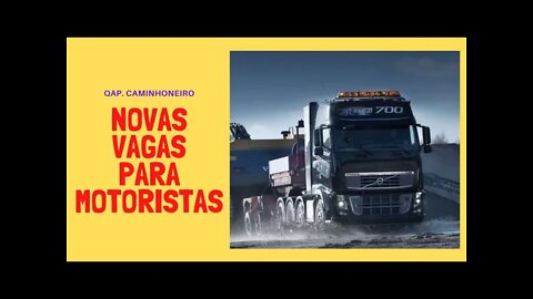 Vagas sem experiência =Motorista de caminhão. 29/04/2022
