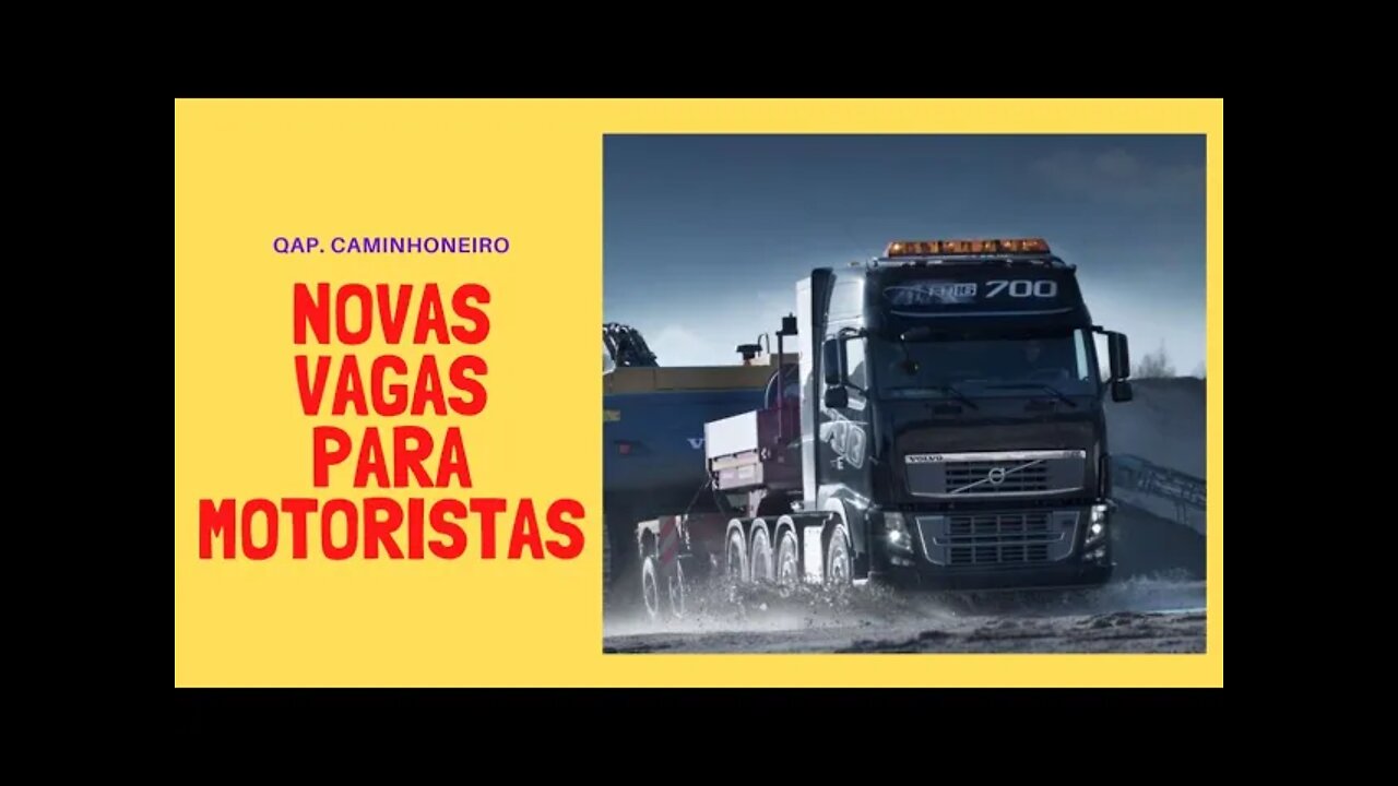 Vagas sem experiência =Motorista de caminhão. 29/04/2022