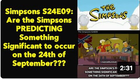 Are the Simpsons PREDICTING Something Significant to occur on the 24th of September???