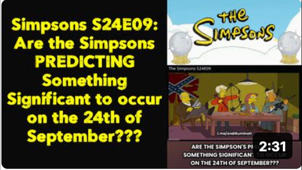 Are the Simpsons PREDICTING Something Significant to occur on the 24th of September???