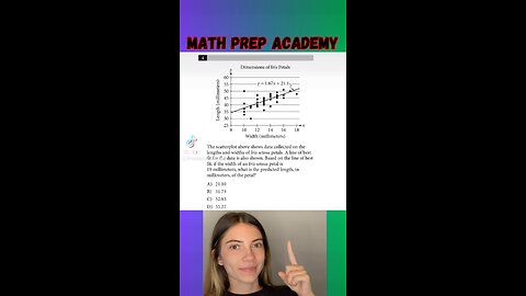 Use the LINE OF BEST FIT! #sat #satreview #math