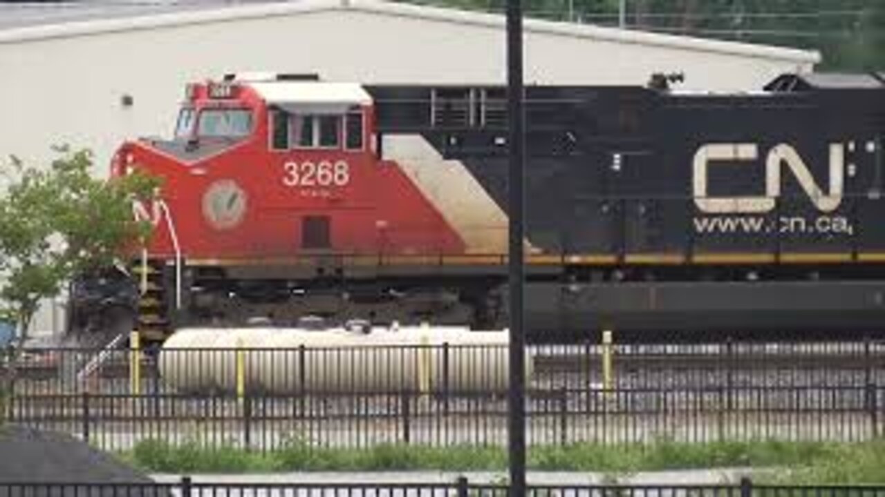 CSX M566 Manifest Mixed Freight Train with CN Power from Fostoria, Ohio July 23, 2022