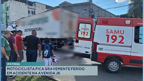 Ipatinga: Motociclista fica Gravemente Ferido em Acidente na Avenida JK.