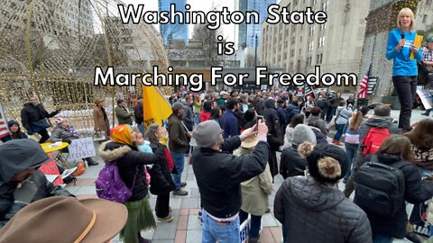 Seattle Protest: Victoria Palmer speaks at March For Freedom 1.8.22