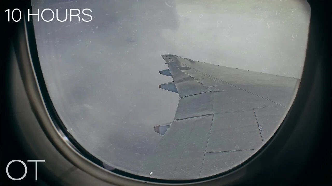 Flying Through The Clouds| Airplane White Noise for Sleeping| Studying| Focusing| Relaxing| 10 Hours