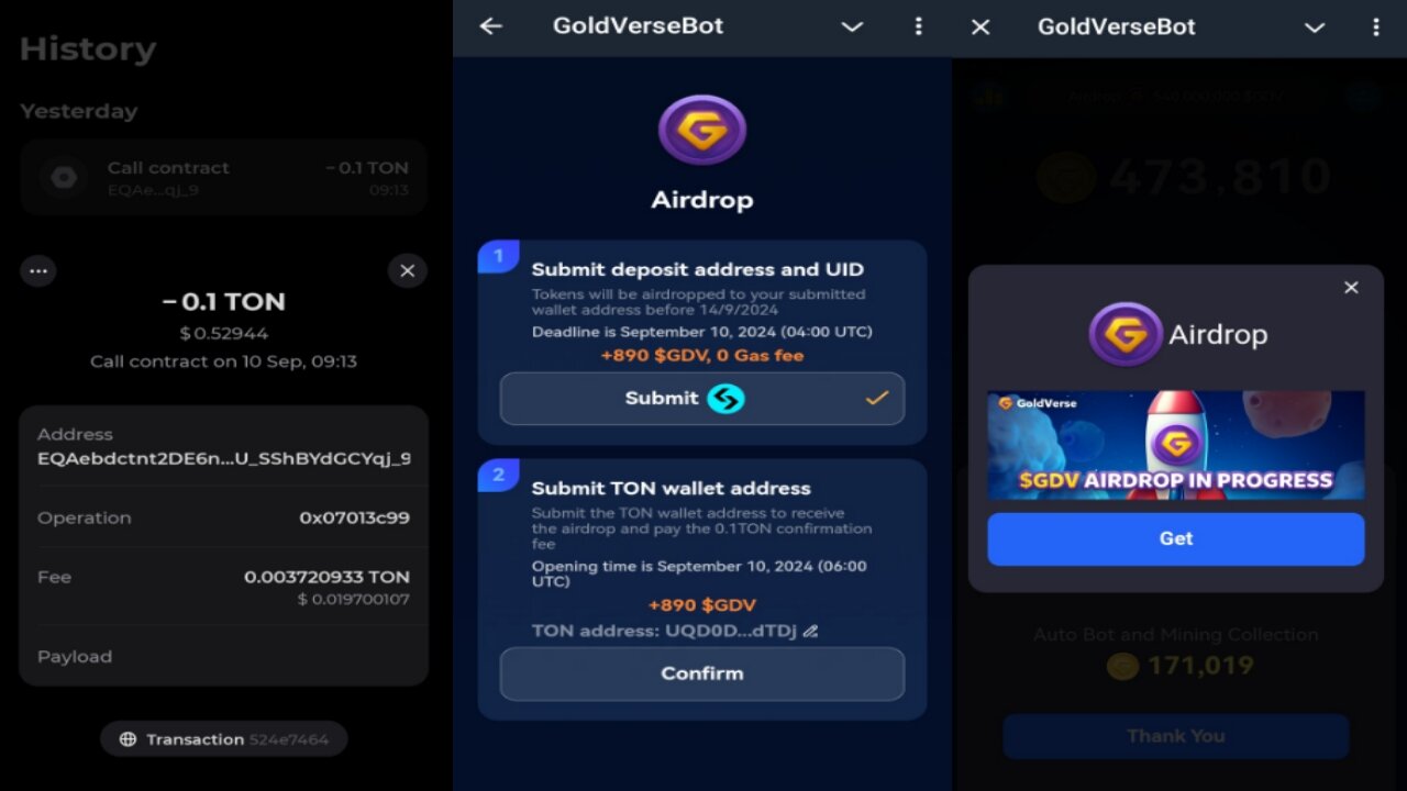 GoldVerseBot | Is Paying The Gas Fee Worth The Risk???👇💭 | The Airdrop Is In Progress