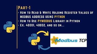 001 | Read & Write Holding Register of Modbus TCP Device Using Python | Pymodbus |