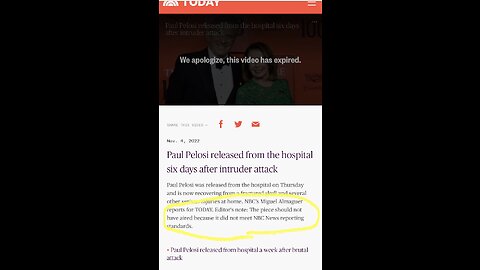 Paul Pelosi Truth Removed by Today