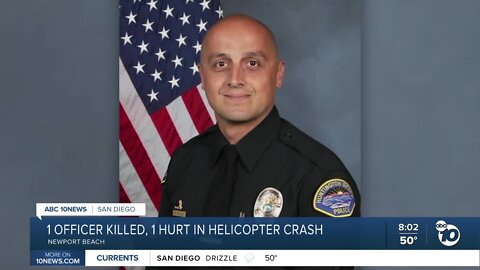 One officer killed in Newport Beach helicopter crash