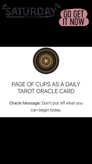 Page Of Cups Reading!!