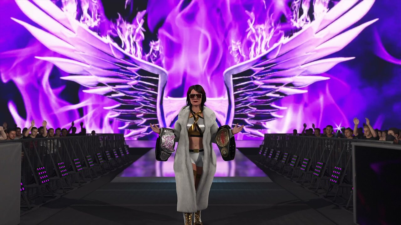 Hollywood Rayne Mercer Entrance & Victory (Normal & Title motion) - WWE 2K24 Game Clip