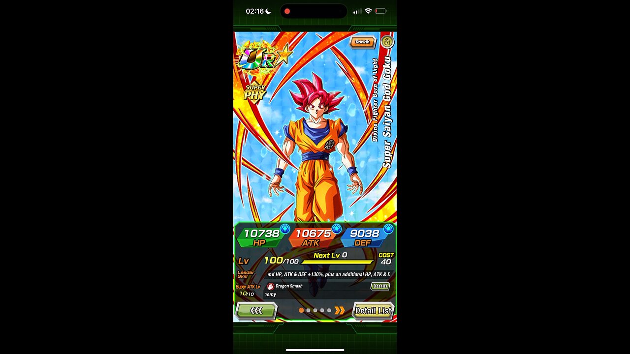 Dokkan Battle Saiyan Day God Goku Awakenjng