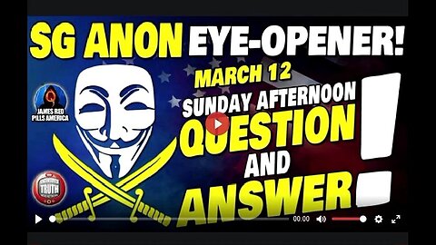 SG ANON Sunday Afternoon LIVE Q&A, March 12! Tribunals, White Hat Ops, NESARA & QFS