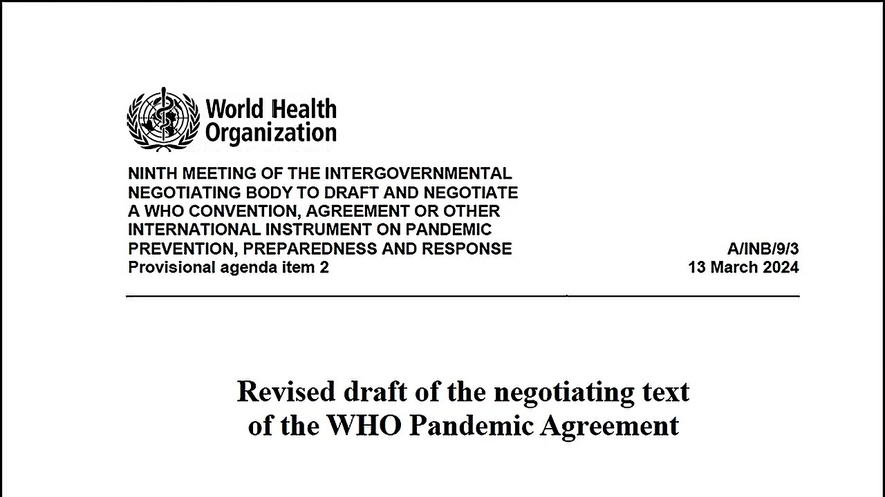 Reading The ENTIRE WHO Pandemic Agreement