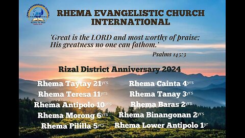 Rizal 21st Anniversary | MARCH 10, 2024 PM Service