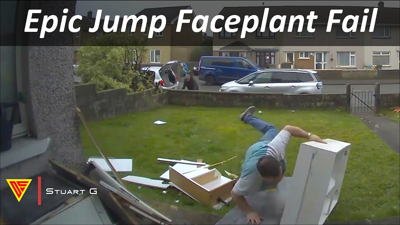 Epic Jump Faceplant Fail Caught on Ring Camera | Doorbell Camera Video