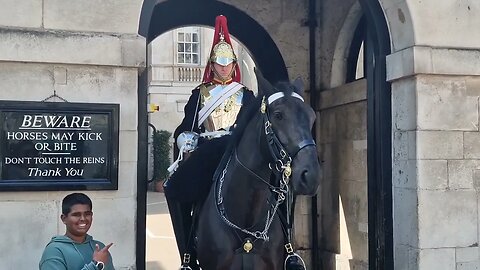 Get off the reins there is a sign #horseguardsparade