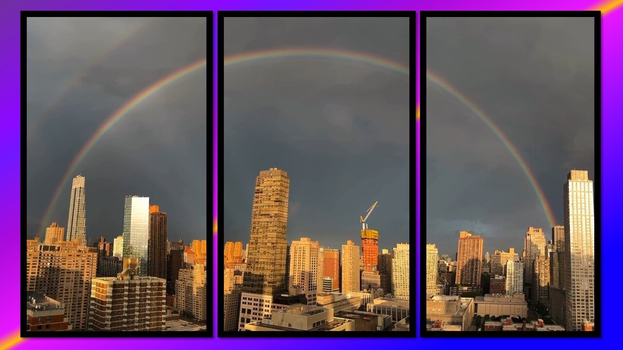 FULL RAINBOW OVER NYC ON 9/11/2023