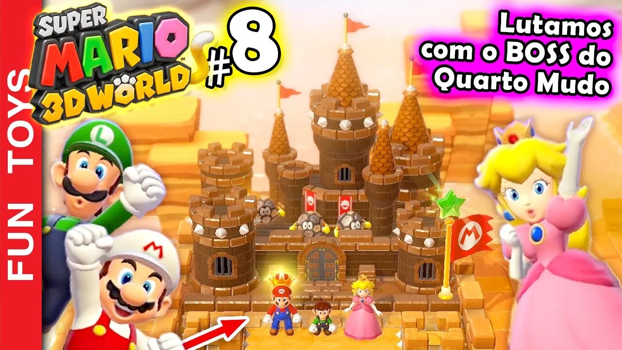 Super Mario 3d World #8 - Veja como é o BOSS do Mundo 4! E outras fases MUITO difíceis do 4º mundo!