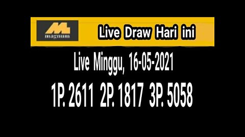 Live Draw magnum 4d hari ini