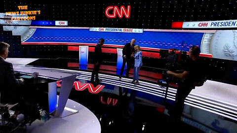 Nurse Jill escorts Joe Biden off the stage after his humiliating debate performance.