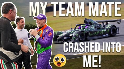 TEAM MATE CRASHES IN ME - Queensland Racing Vlog