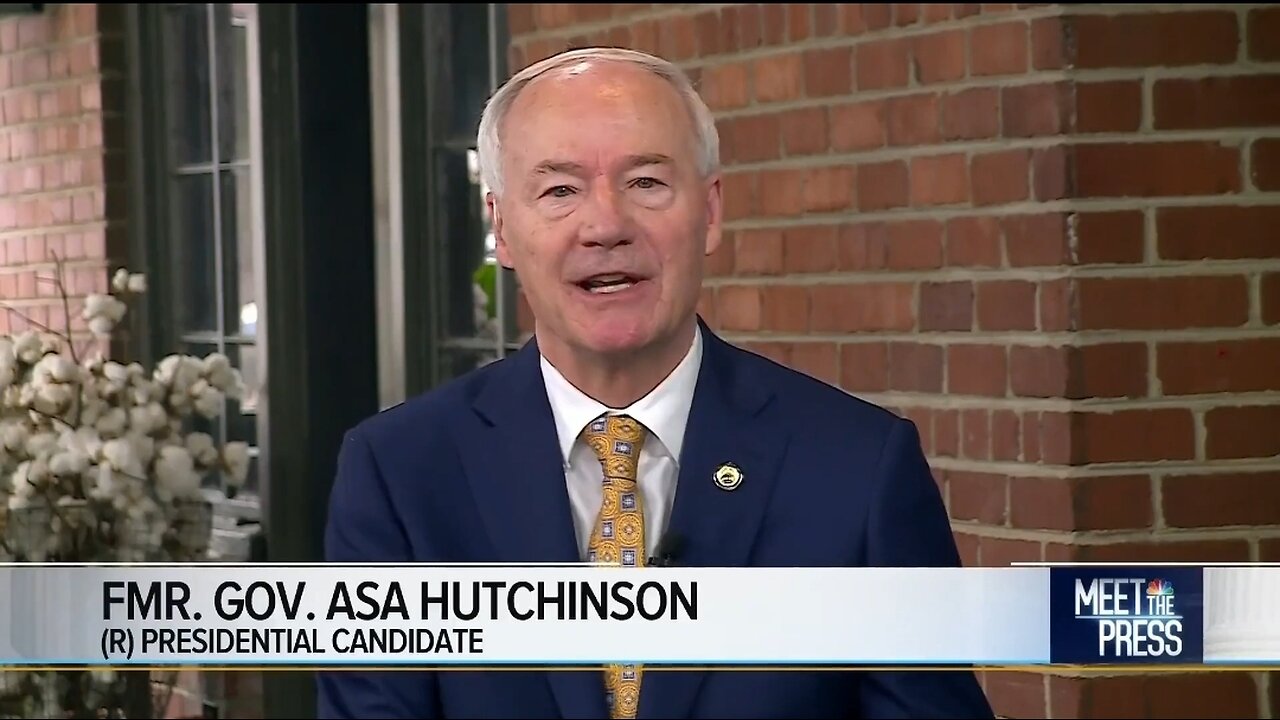 Asa Hutchinson Claims Trump Is Leading In Polls Because He Played A Victim