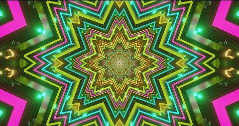 Long 4K Neon Green Art Tunnel | For Twitch Stream Background