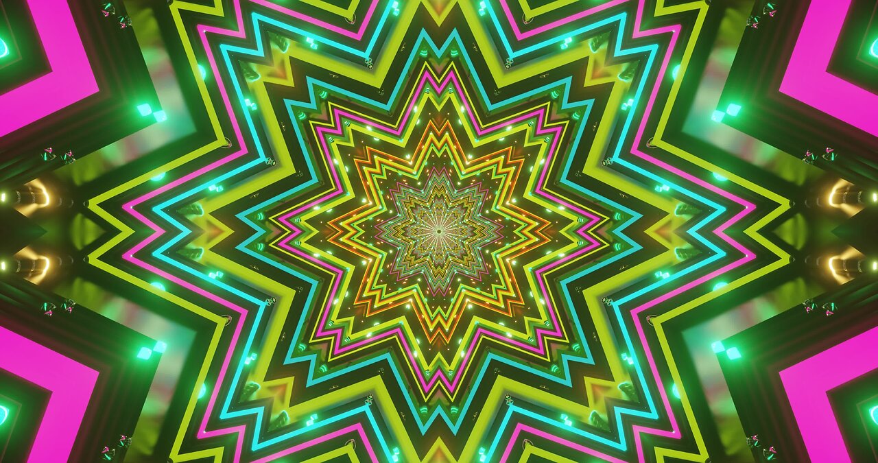 Long 4K Neon Green Art Tunnel | For Twitch Stream Background