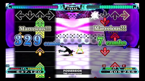 POSSESSION - DIFFICULT(14) - 767,050 (FAILED, 383 COMBO) on Dance Dance Revolution A20 PLUS (AC, US)