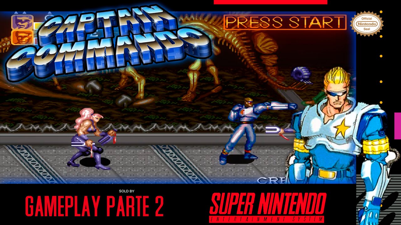 Captain Comando Gameplay Parte 2 || 720p + 60FPS + Shaders || #snes