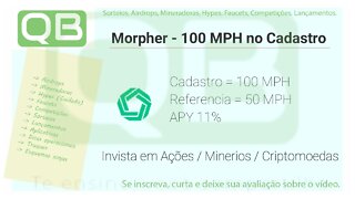 Bounty - Morpher - 100 MPH no cadastro + 50 MPH na referencia!