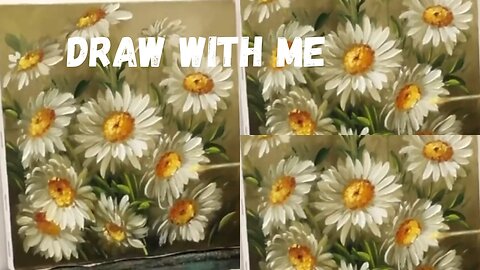 DAISIES / PAINTING STEP BY STEP / WHITE FLOWERS PAINTING TECHNIQUES TO LEARN AND RELAX