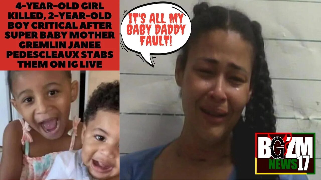 4 y/o killed, 2 y/o in critical after Super Baby Muva Gremlin Janee Pedescleaux Stabs em' on IG Live