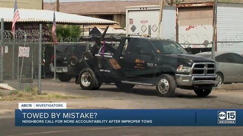 Towed by Mistake? ABC15 investigates tow truck loopholes