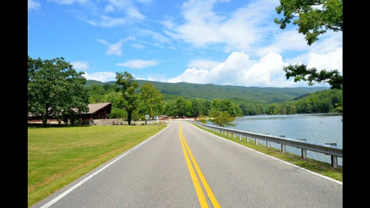 Biking down the mountain towards Marion Virginia on SR 16