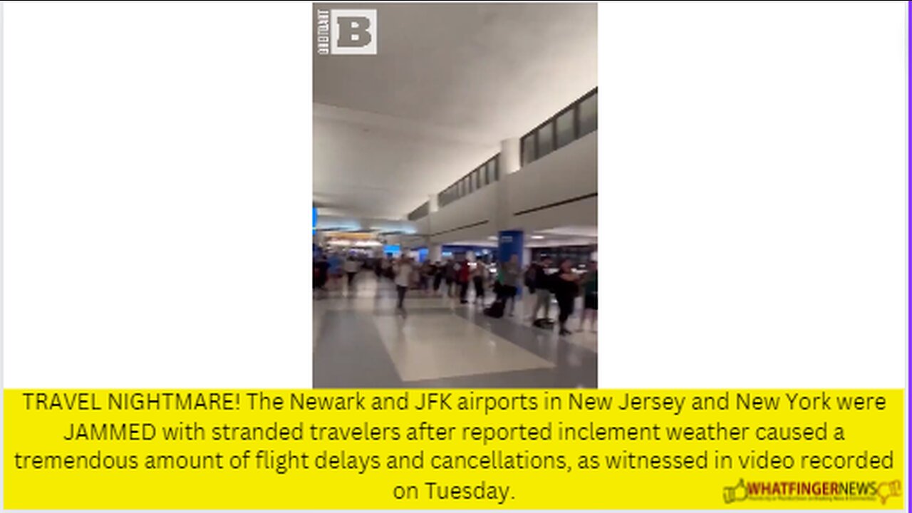 TRAVEL NIGHTMARE! The Newark and JFK airports in New Jersey and New York were JAMMED