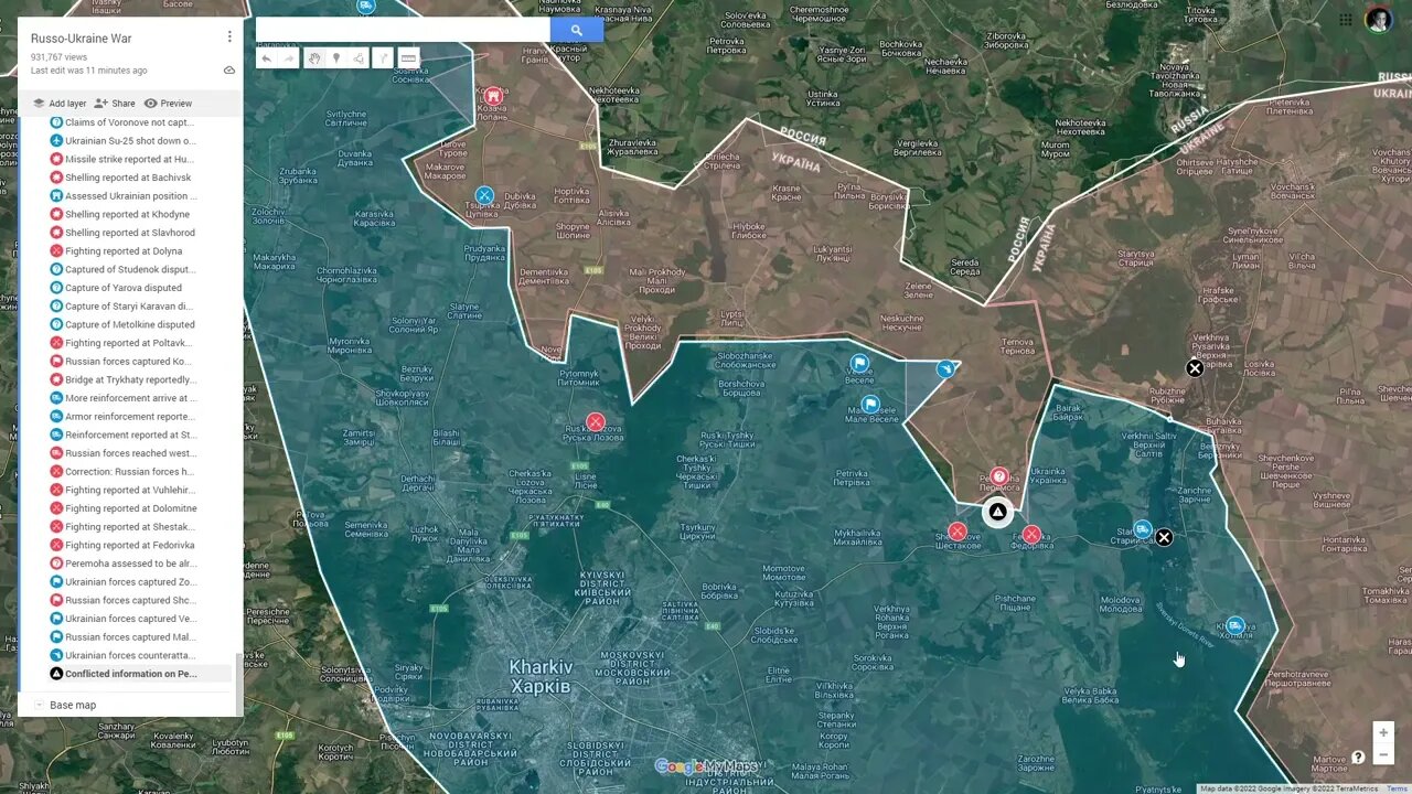 [ Kharkiv Front ] Ukrainian forces captured Vesele and Male Vesele; counterattack towards Ternova